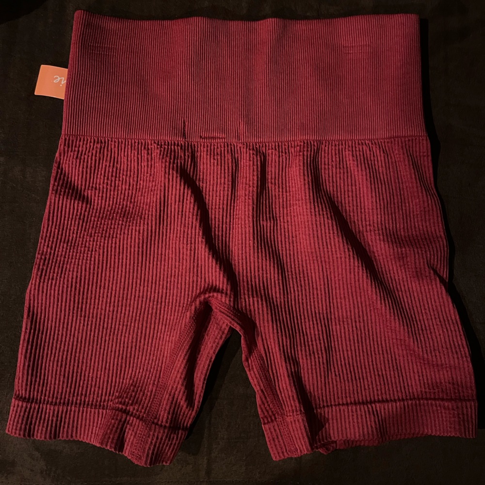Red biker shorts